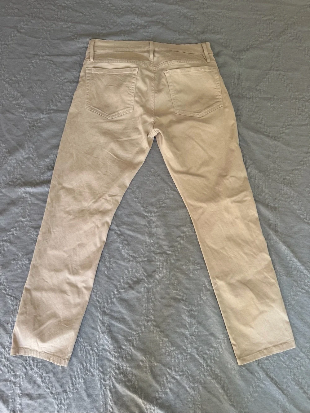 FRAME L'Homme Slim Brushed Twill Jeans Men's 30 Milk Beige Slim Fit Premium Pant